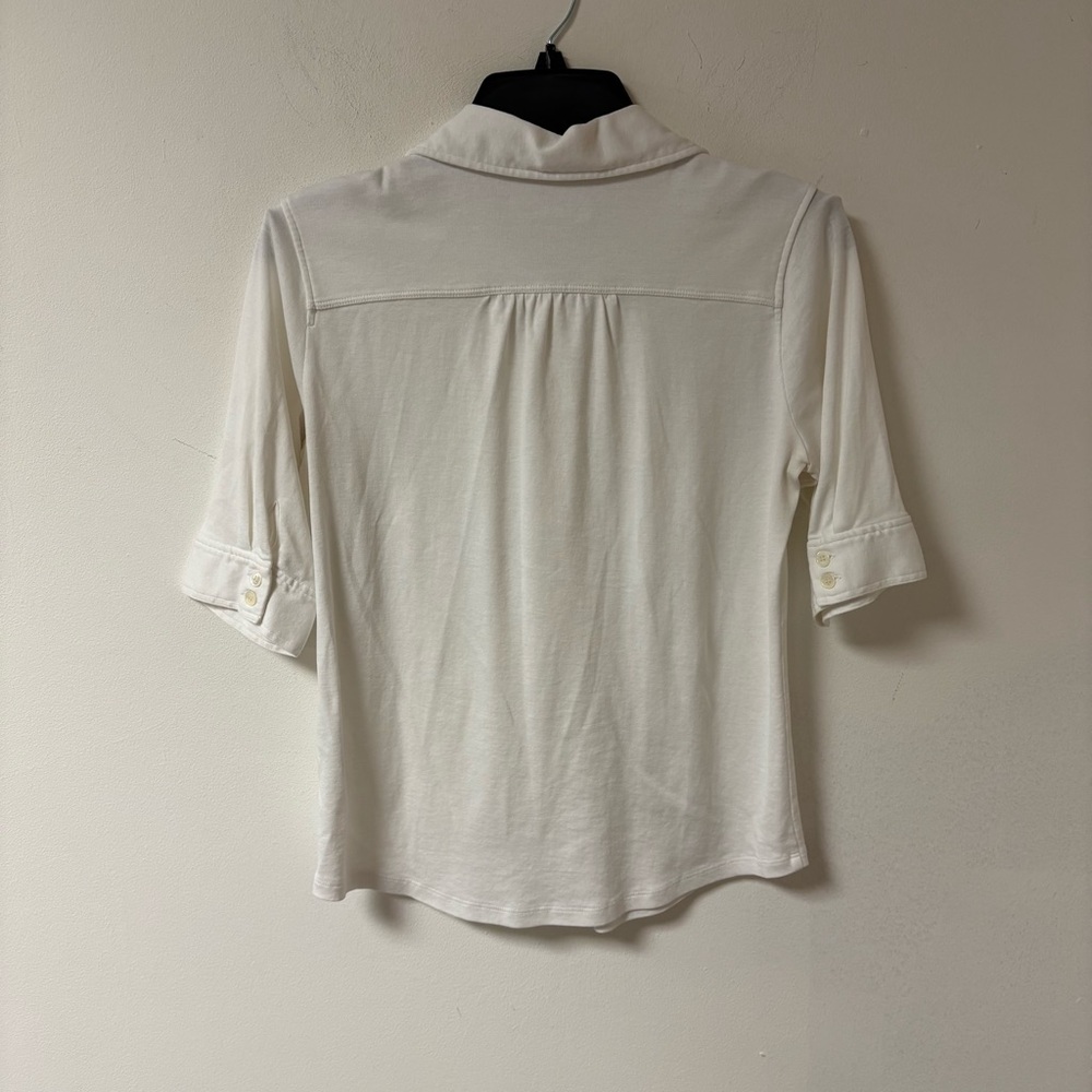 Frame Womens White Patch Pocket Utility Shirt Pima Cotton Small/P - Picture 4 of 12